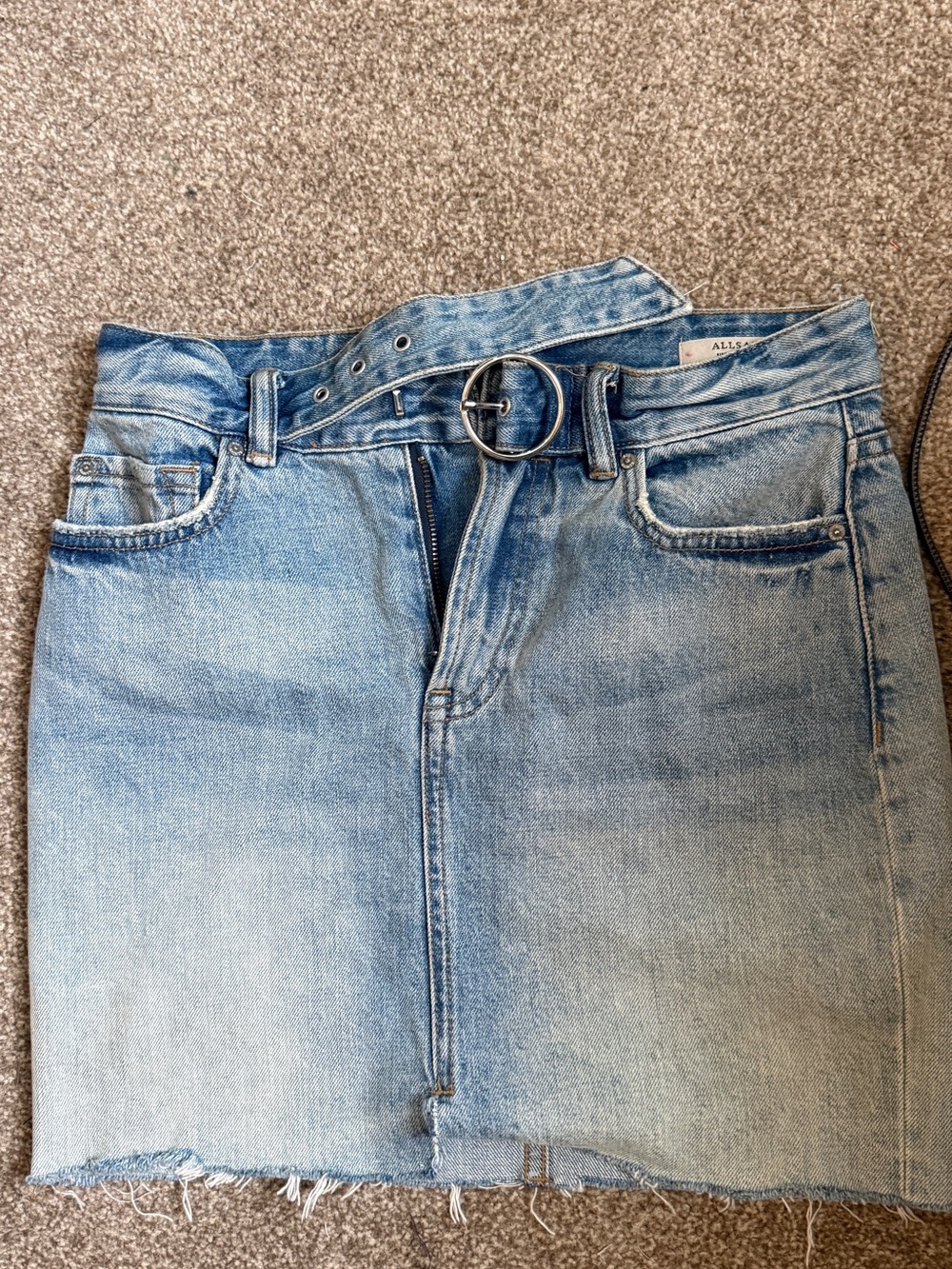 All Saints Denim Mini Skirt - image 2